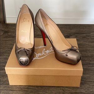 Christian Louboutin Pewter Napa Heel